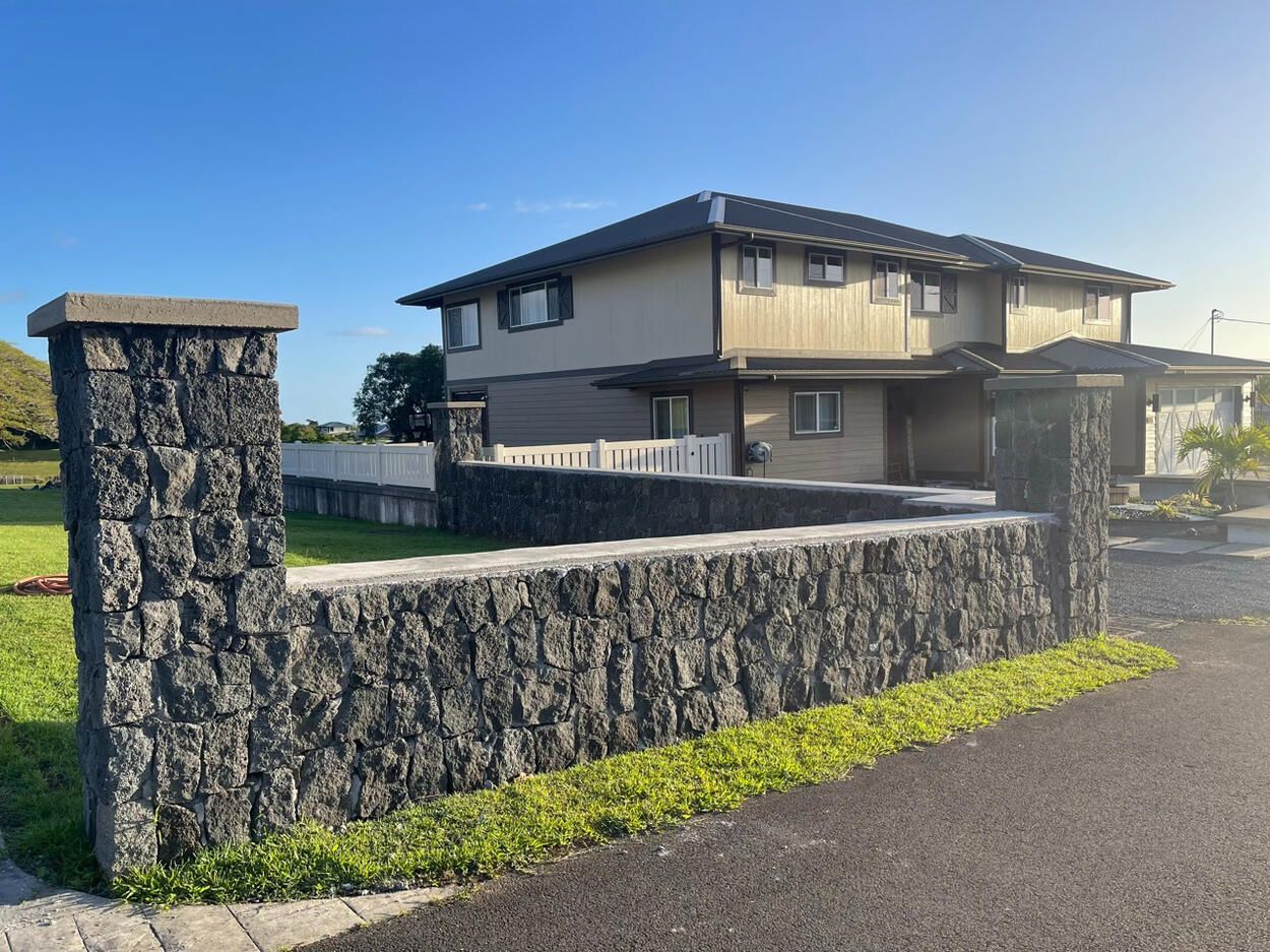 Rock wall with pillars